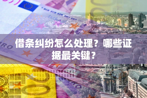 北京借条纠纷怎么处理？哪些证据最关键？