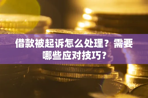 北京借款被起诉怎么处理？需要哪些应对技巧？